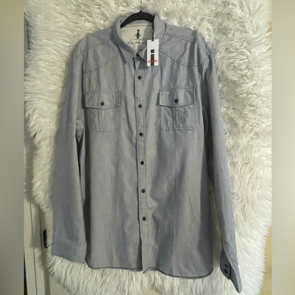 I Jeans By Buffalo NWT Men’s Long Sleeve Button Down Shirt-Size XXL